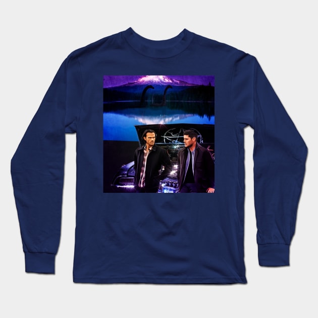 Unfinished Business Five....Lake Monsters Long Sleeve T-Shirt by Erik Morningstar 